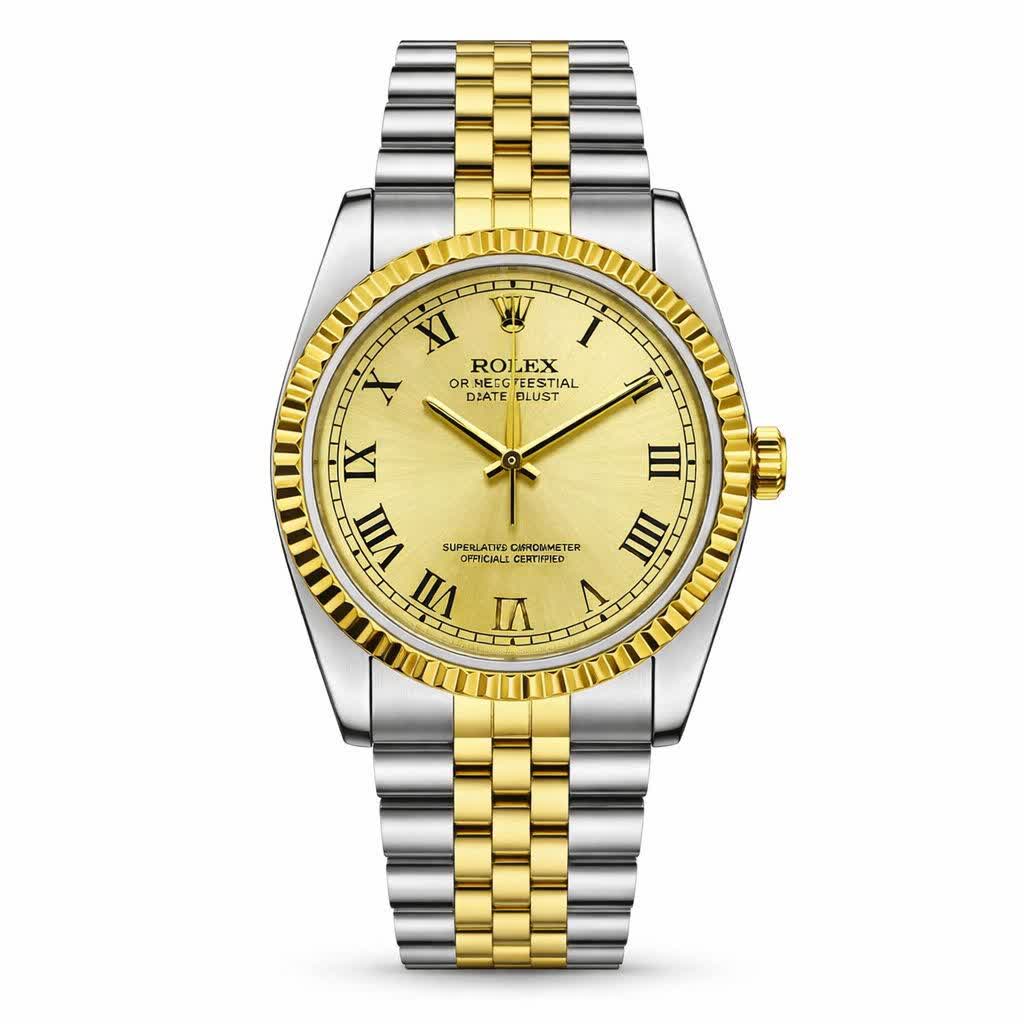 ساعت مچی مردانه رولکس ديت جاست ROLEX Date just نقره ای طلايی