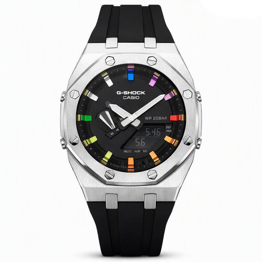 ساعت مچی عقربه ای و ديجيتال مردانه کاسيو جيشاک CASIO G- SHOCK موتور ژاپن مشکی + جعبه