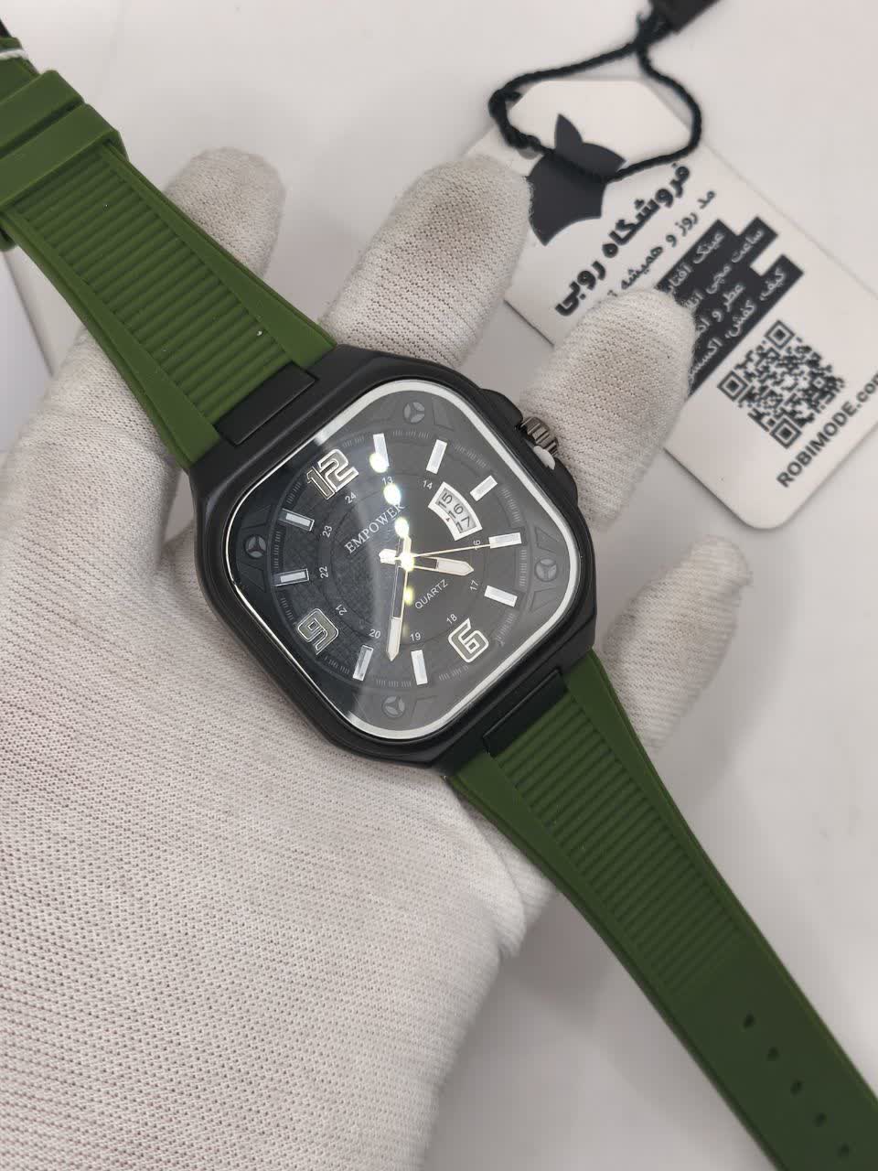 ساعت مچي مردانه امپاور EMPOWER پتک بند سيليکوني سبز