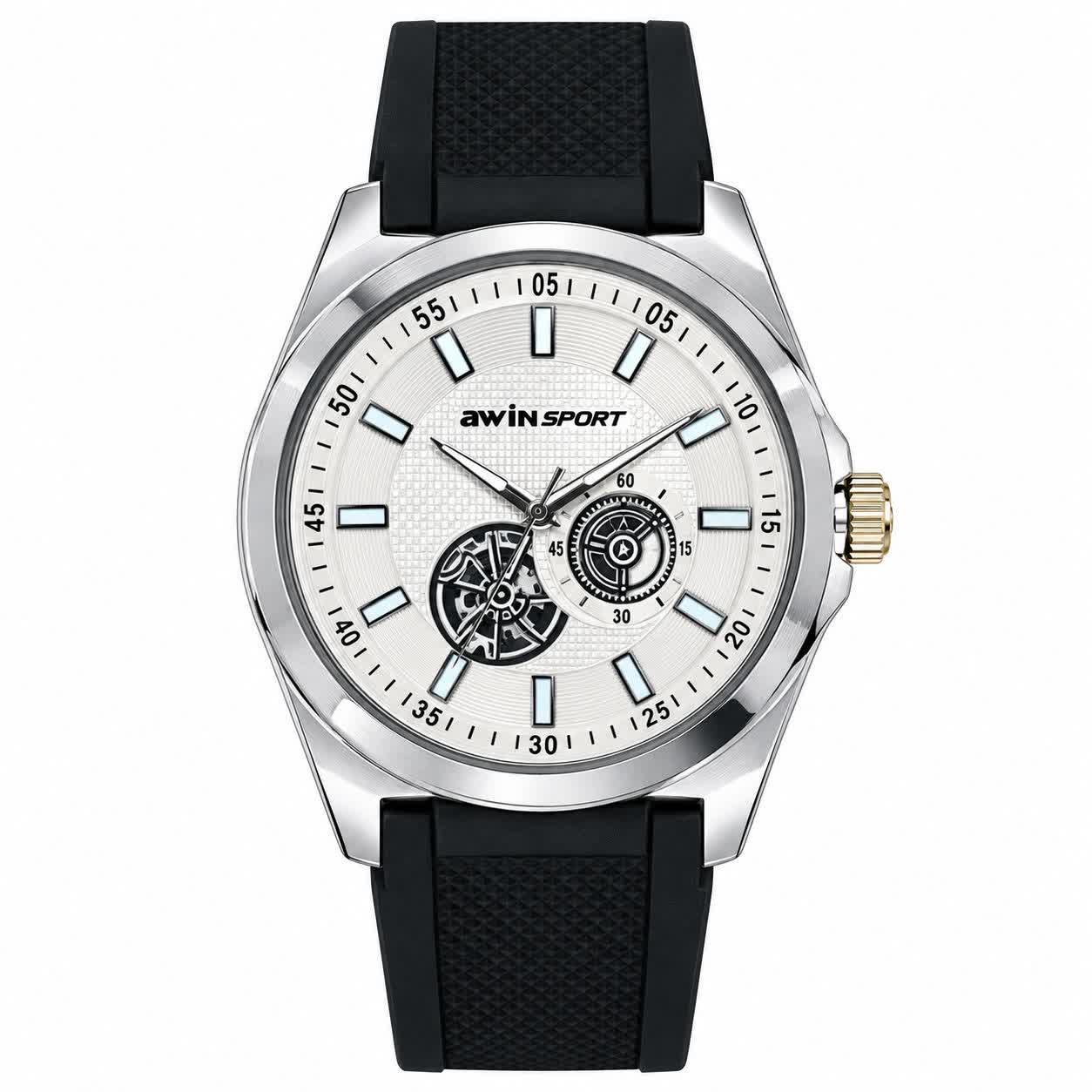 ساعت مچی مردانه آوین اسپورت ANIN SPORT مشکی سفید