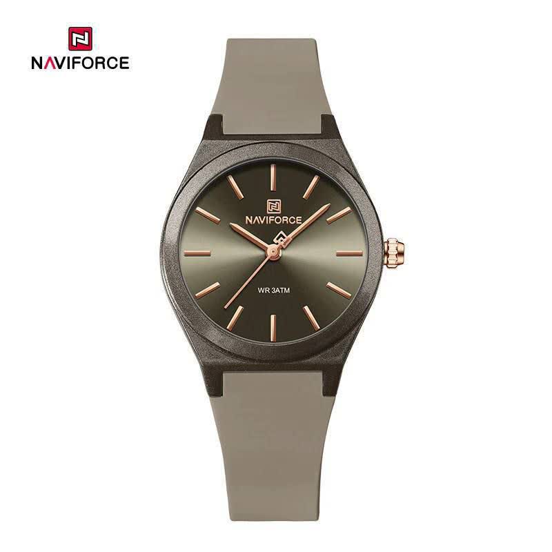 ساعت مچی عقربه ای زنانه نیوی فورس NAVIFORCE مدل Nf5056 طوسی