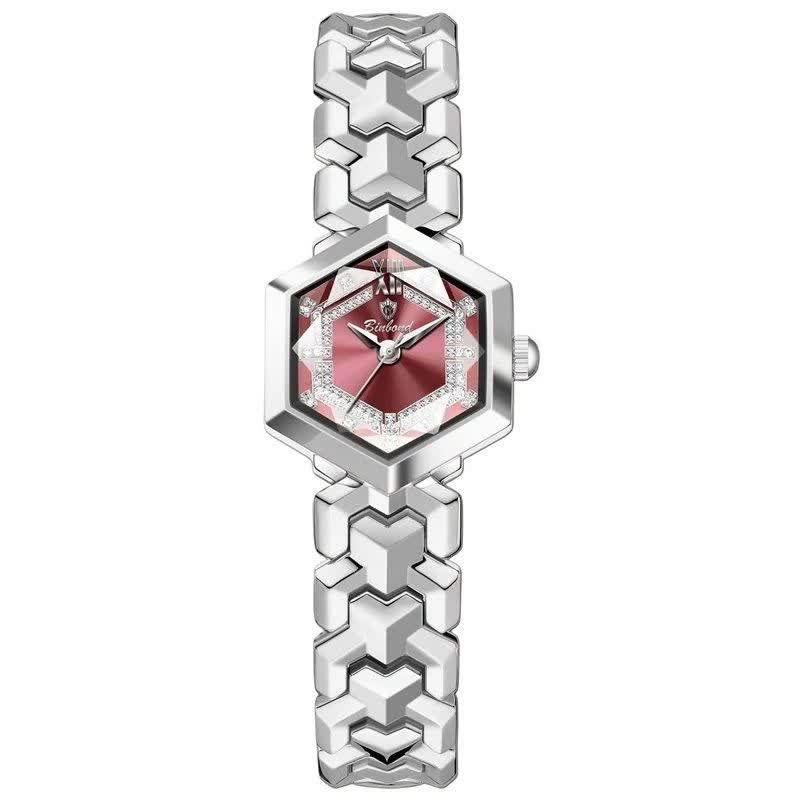 ساعت مچي زنانه بين باند BIN BOND استيل صفحه صورتي