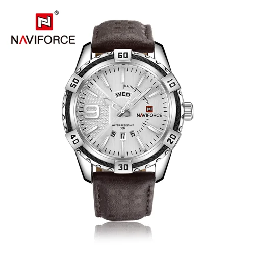 ساعت مچی عقربه ای مردانه نیوی فورس NAVIFORCE مدل Nf9117L بند چرمی