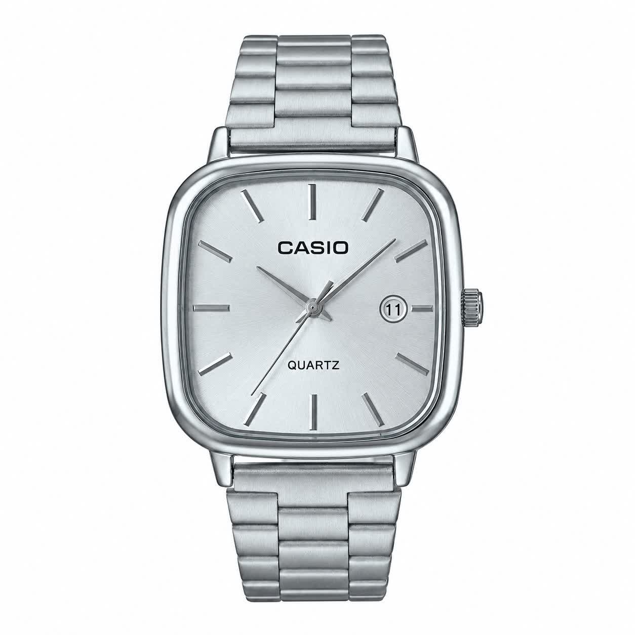 ساعت مچی مردانه کاسیو اولدمانی CASIO ژاپنی صفحه سفید + جعبه