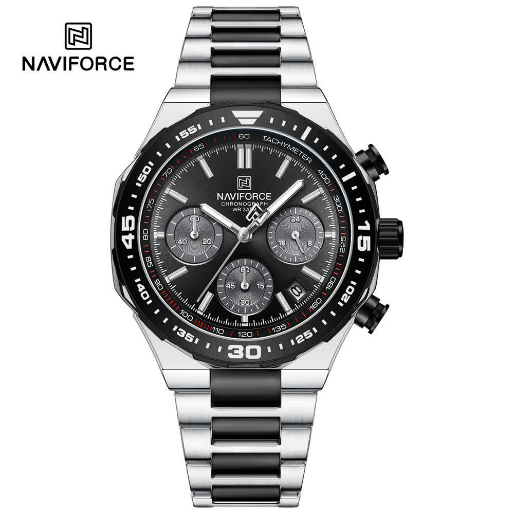 ساعت مچي کرنوگراف مردانه نيوي فورس NAVIFORCE مدل Nf8049 موتور ژاپن