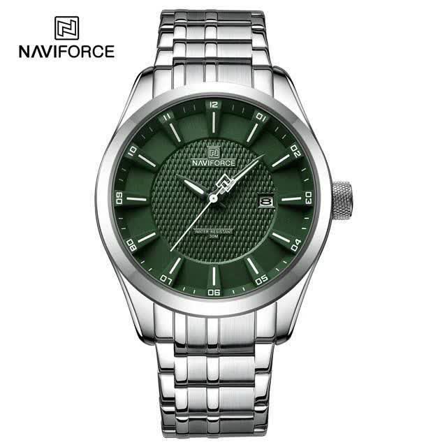 ساعت مچی مردانه نيوی فورس NAVIFORCE مدل Nf8032 ژاپنی صفحه سبز