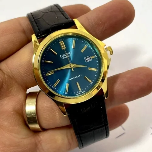 ساعت مچی مردانه کاسیو CASIO اولد مانی بند چرمی ساخت ژاپن