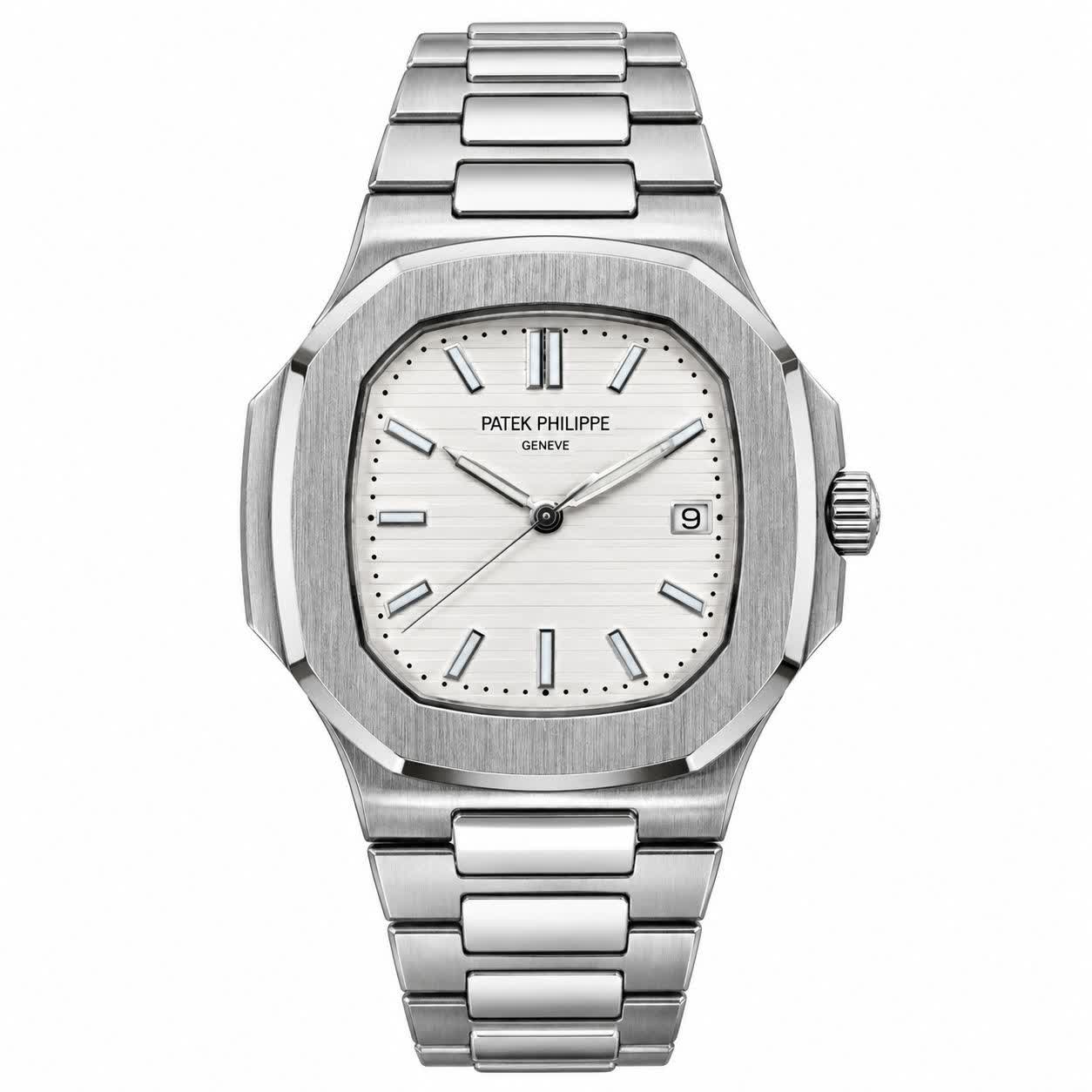ساعت مچی عقربه ای مردانه پتک فیلیپ PATEKPHILIPPE نقره ای سفید + گارانتی + فول پک