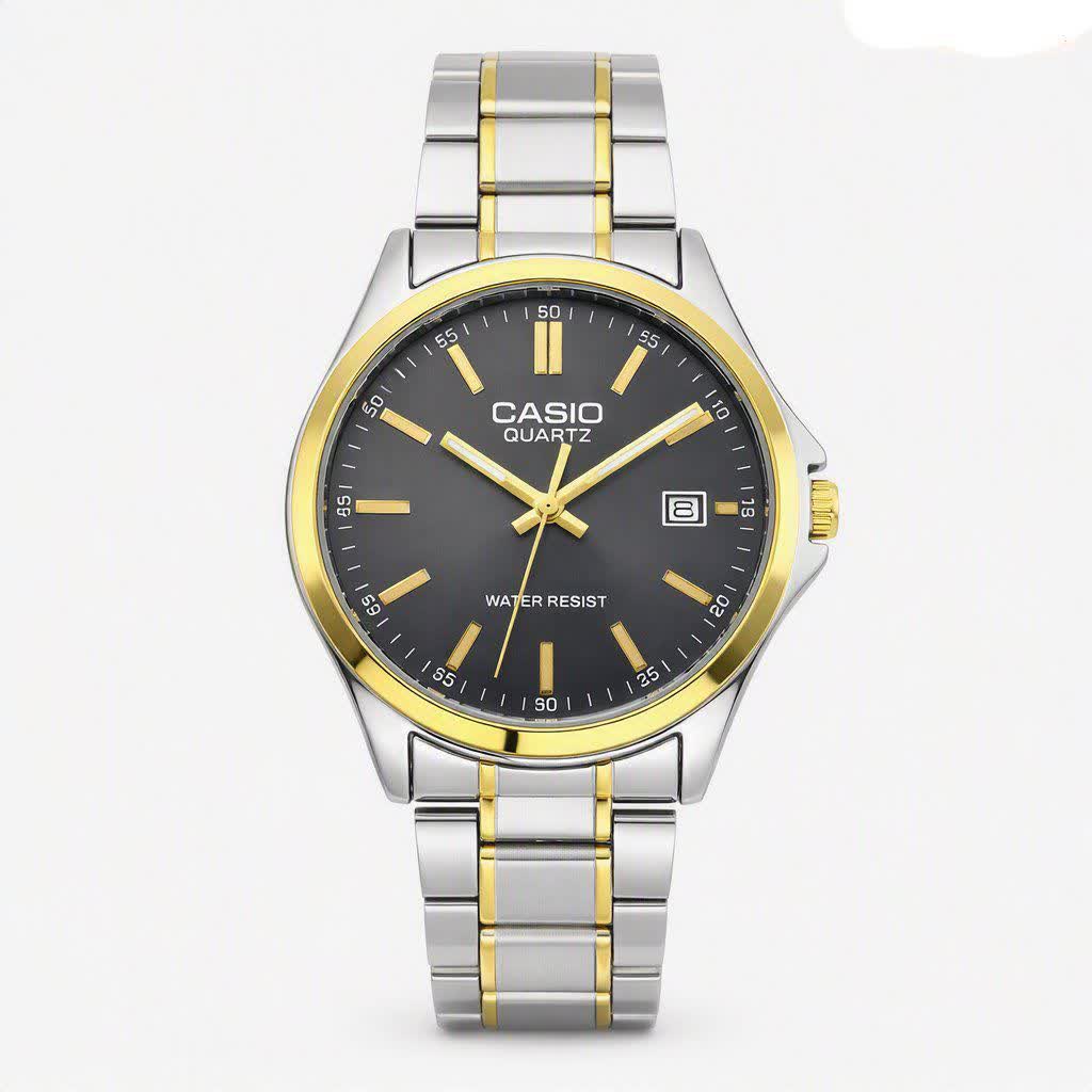 ساعت مچی مردانه کاسيو CASIO موتور ژاپن  صفحه مشکی مدل p3 + جعبه