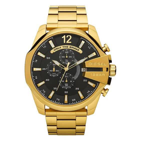 ساعت مچي مردانه ديزل شاخ دار طرح کرنو DIESEL طلايي
