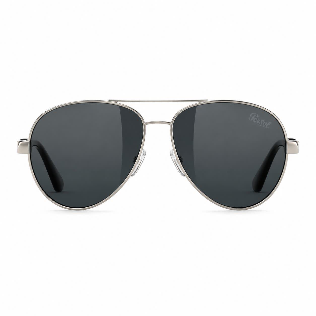 عينک آفتابی مردانه خلبانی پرسول persol استاندارد ساخت ايتاليا مدل B9 نقره ای
