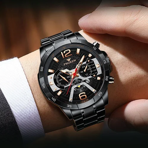 ساعت مچی مردانه فنگن FNGEEN اورجینال طرح سه موتوره