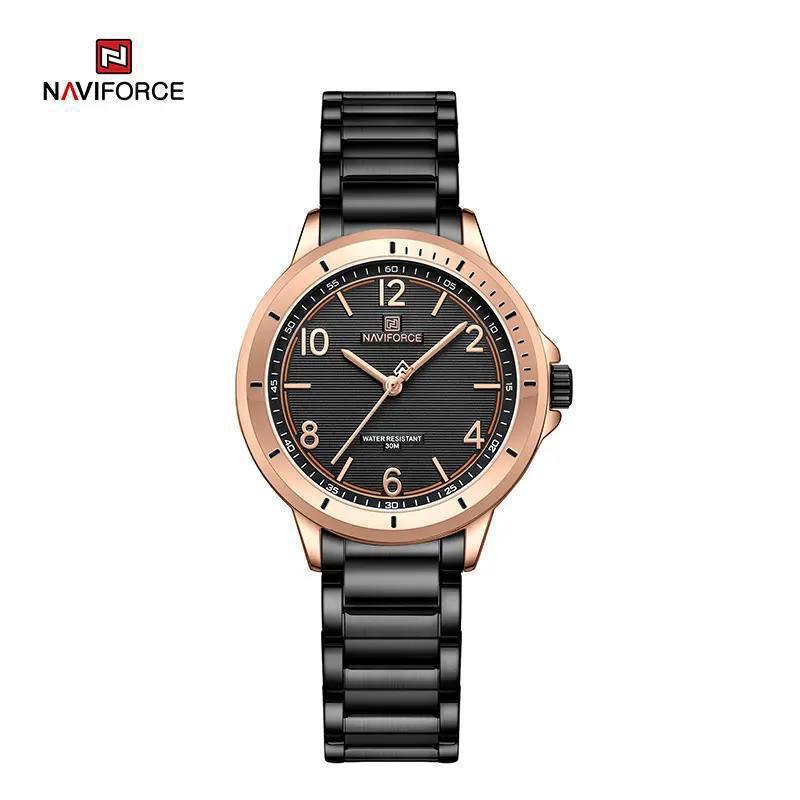 ساعت مچی عقربه ای زنانه نیوی فورس NAVIFORCE مدل Nf5021 بند استیل