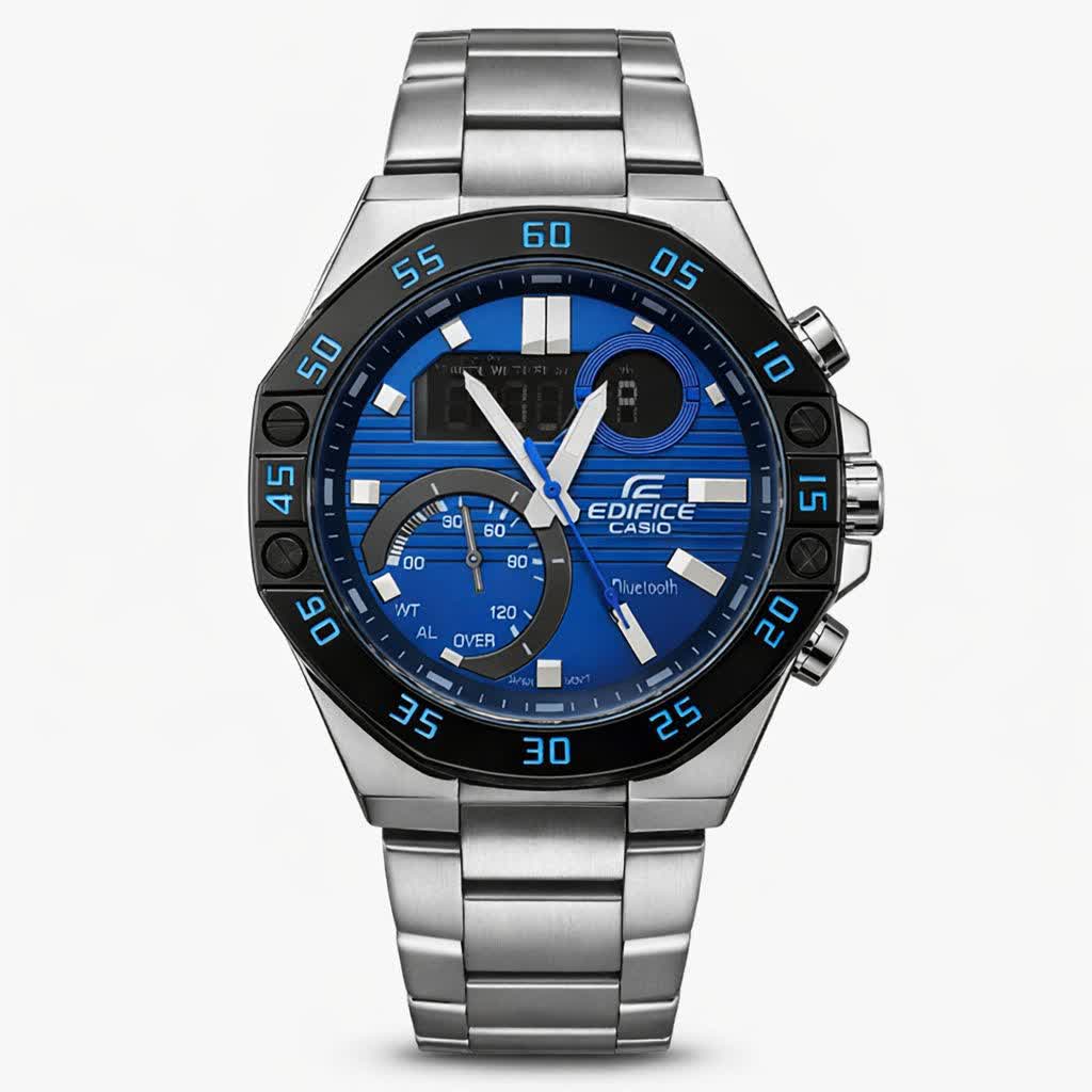 ساعت مچی مردانه عقربه ای و ديجيتال کاسيو CASIO EDIFICE موتور ژاپنی مدل 02