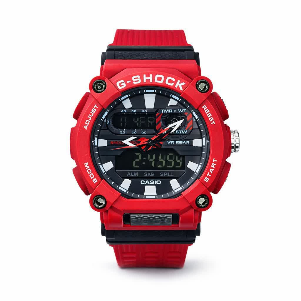 ساعت مچی مردانه عقربه ای و ديجيتال کاسيو جيشاک CASIO G-SHOOK مدل 13 قرمز