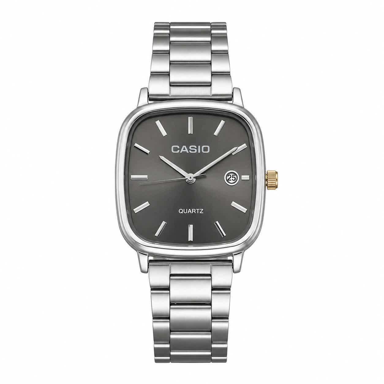 ساعت مچی مردانه کاسيو اولدمانی CASIO ژاپنی صفحه مشکی + جعبه