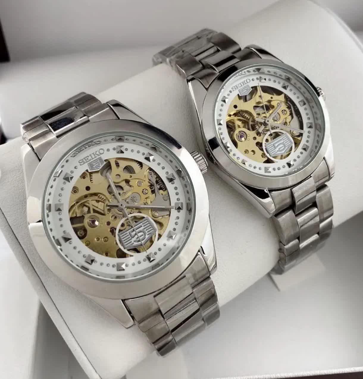 ست ساعت مچي اتوماتيک زنانه و مردانه سيکو پنج SEIKO 5 چرخ دنده
