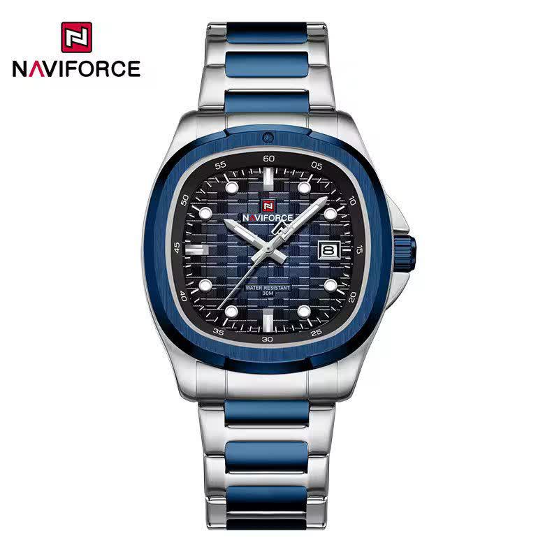 ساعت مچي عقربه اي مردانه نيوي فورس NAVIFORCE مدل Nf9240 آبي